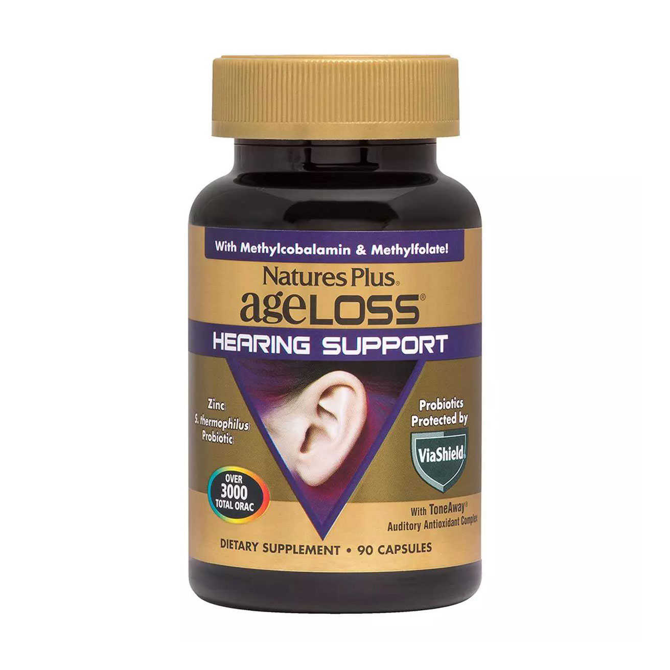 Підтримка слуху NaturesPlus AgeLoss Hearing Support, 90 капсул